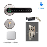 TTLock or Tuya APP Smart Remote Control Fingerprint Biometrics Lock Support Password Number Code Key
