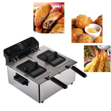 Electric Fryer 6L Household French Fries Machine Fryer Commercial Fries Fried Chicken Small Fryer Set Frying Skewers Pot