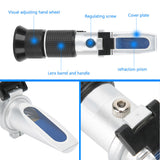 Handheld Refractometer Sugar Concentration Meter Densitometer 0‑50% Sugar Tester Meter Brix Tester Portable Refractometer