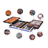 Brand New High Quality 141pcs Alloy Box Painting Drawing Art Kit Color Pencil Crayon Pigment Brush For Boys Girls Kids Gift