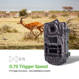 110° Wide Angle Hunting Camera 2.0" LCD Display Waterproof Game Camera 24MP 1080p HD Video 100ft. Range Detection Trail Camera