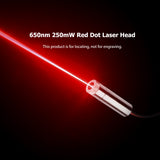 650nm 250mW Red Dot Laser Head CNC Engraver Focusing Module Dot Locator Adjustable Focal Length Laser Engraving DIY Part Red