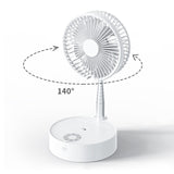 Standing Fan 7200mah Infrared Remote Control Rechargeable Folding Telescopic Humidifier Floor Fans night light Air Conditioner