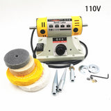220V/110V 350W Stone Polishing Machine DIY Woodworking Jade Jewelry Dental Bench Lathe Machine Grinding Machine Sanding Tools