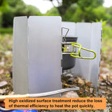 10 Plates Gas Stove Wind Shield Camping Picnic Cooking Burner Windproof Screen Aluminum Alloy Wind Screen Outdoor Accessories