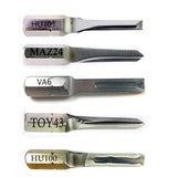 Professional Car Key Locksmith Tools  5pcs Power Key Combination Stainless Steel HU101 HU64 HU100 HON66  TOY43 Strong Key Tools