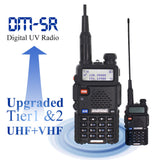 Baofeng DM-5R Walkie Taklie Digital &amp; Analog Dual Mode Portable Radio VHF/UHF Dual Band DMR 5W 128CH FM Transceiver