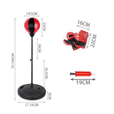 Vertical Boxing Pressure Ball Adjustable Reaction Force Vent Ball With Gloves Base Rod Group Indoor And Outdoor Training