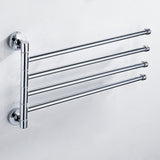 Bathroom Towel Rack Stainless Steel 4-Arm Swing Hanger Towel Rack Wall Mounted Revolving Towel Holder Bathroom Accessories