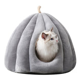 Warm Cave Bed for Indoor Cats Washable Self-Warming Beds Calming Fluffy Tent House for Small Dogs Non Slip Bottom