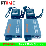 HTB-GS 4 Pairs Gigabit Fiber Optical Media Converter 10/100/1000Mbps Single Mode Single Fiber SC Port 20KM External Power Supply