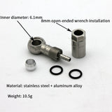 Bike Hydraulic Disk Disc Brake Cable End Hose Connector Oil Needle Olives Sealing Ring Kit Metal for HAYES Bicycle Par
