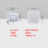 4/6 Inch High Speed Exhaust Fan Toilet Kitchen Bathroom Hanging Wall Window Glass Small Ventilator Extractor Exhaust Fans