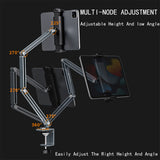 Rotatable Long Arm Tablet Holder Stand For 5 to 14 inch Tablet Smartphone Desktop Aluminum Alloy Holder Bracket Support For iPad