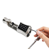 Bluetooth Fingerprint Cylinder Lock Tuya APP Biometric Electronic Smart Door Lock Digital Keypad Code Keyless Lock Home/Apartme
