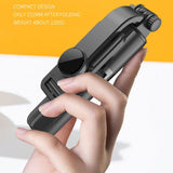 3 In 1  Aluminum Alloymini Wireless  Bluetooth-compatible Selfie Stick With Tripod Foldable Monopods Universal For Smartphone
