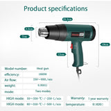 Abeden 1800W Heat gun/Hot Air Gun Digital LCD Display Electric Temperatures Adjustable With Four Nozzles Construction hair dryer