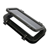 Boat Rectangular Porthole Window w/   4mm  15 x 7inch/40 x 20cm (Black)