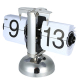 Flip Digital Clock Small Scale Table Clock Retro Flip Clock Stainless Steel Flip Internal Gear Operated Quartz Clock Home Decor