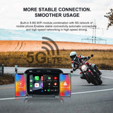 5 Inch Motorcycle Special Navigator Support CarPlay and Android Auto Touch Outdoor Waterproof External Portable
