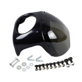 Universal Grey 7'' -Rennfahrer Headlight Fairing Screen Windshield Cover
