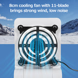 Foldable Mobile Phone Tablet Cooling Stand Multi-gear Adjustable Phone Stand with Cooling Fan Low Noise Wide Compatibility