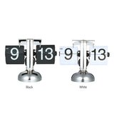 Flip Digital Clock Small Scale Table Clock Retro Flip Clock Stainless Steel Flip Internal Gear Operated Quartz Clock Home Decor