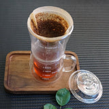 Koonan Double Layer Coffee Filter Set V60 Glass Coffee Dripper Coffee Pot Brew Coffee Filter Funnel Reusable Coffee Jug