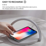 Qi Wireless Charger LED Table Lamp 10W USB Charging Desk Lamp Adjustment Table Bedside Lamp with Phone Holder