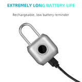 Pure Fingerprint Unlock Smart Fingerprint Door Lock Safe Padlock USB Charging Waterproof Keyless Lock