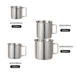 4PCS 304 Stainless Steel Outdoor Camping Cup Set Trekking Camping Cups Travel Hiking Cookware Equipment Accessory