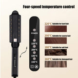 Steam Hair Straightener Four-gear Temperature Adjustable Hair Curler Flat Iron Ceramic Electric Hot Comb for Straightening Comb