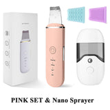 Ultrasonic Skin Scrubber Facial Cleaner Ion Acne Blackhead Remover Peeling Shovel Cleaner Facial Massager Face Lift Machine