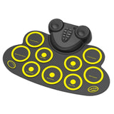 Portable Reel Electronic MIDI Drum Kit Kit 9 Pad Built-in Speaker for Indoor Electronic Music Practice