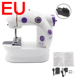 Sewing Machine Mini Portable Household Night Light Foot Pedal Straight Line Hand Table Two Thread Kit Electric To Sew Lock Stitc