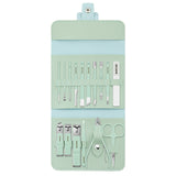16pcs Manicure Tool Kit Portable Nail Clippers Set with Ear Spoon  Nail File Trimmer Eyebrow Scissors Dead Skin Removal Tool