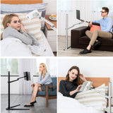 Laptop Floor Stand Height/angle Adjustable Cell Phone Sofa Holder Multifunction Tablet Bed Floor Stand Aluminum