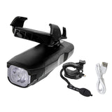 Multifunctional Bike Lights Set Lights with Phone Holder 4 in 1 Front Bike Light Bike Headlight Waterproof Adjustable