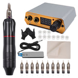 Professional Rotary Tattoo Machine Kit Mini Power Tattoo Pen Set with 10pcs Cartridges Needles for Tattoo PMU Studio Supplies