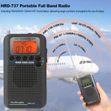 Portable Full Band Radio Aircraft Band Receiver FM/AM/SW/ CB/Air/VHF World Band with LCD Display Alarm Clock