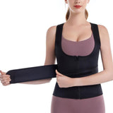 Good Healthy 2-in-1 Bust Lifter & Waist Shaper Adjustable Hook-and-loop Zipper Closure Women Shapewear