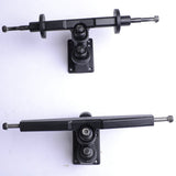 1 Pair Double Floor Longboard Trucks 12Inch Skateboard Bracket Trucks Gravity Casting Tech,Black