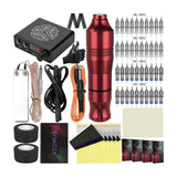 Tattoo Pen Kit Cartridge Rotary Tattoo Kits Complete Color Inks Gloves for Beginners Professional Tattoo Machine Tool