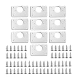 10Pcs Hinge Repair Plate For Cabinet Furniture Drawer Stainless Steel Door Panels Table Base Hinge Cup Repair Board