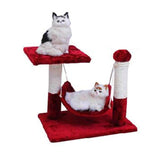 Cat Tree Scratcher with Hammock Funny Scratching Frame Sisal Rope Climbing Tree Toy Activity Protecting Furniture Cats Bed