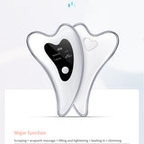 V Face Scraping Plate DropShipping Facial Lifting Gua Sha Massager Electric Red Blue Light Heated Therapy EMS Face Body Slimming