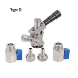 Commercail Beer Keg Washing and Filling Coupler Type S/D G5/8" Stainless Steel 304 Ball Valve