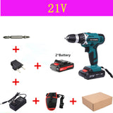 XLTOWN 16.8/21V electric screwdriver With 2 battery home cordless electric screwdriver hand drill lithium battery power tools