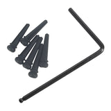 Ebony Guitar Bridge Pins,Ebony End Pin with Guitar Truss Rod Adjustment Long Wrench
