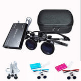 Dental loupes Surgical Magnifier 2.5X/3.5X Magnification Binocular magnifying glass with led lights Medical Operation Loupe Lamp